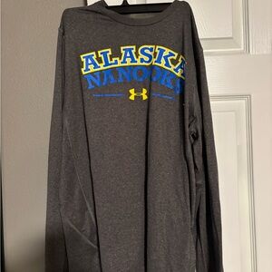 Under Armour Gray Long Sleeve with Alaska Nanooks Print